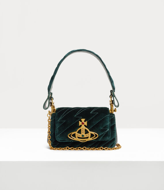 Vivienne Westwood Hazel Quilted Small Handbag in GREEN